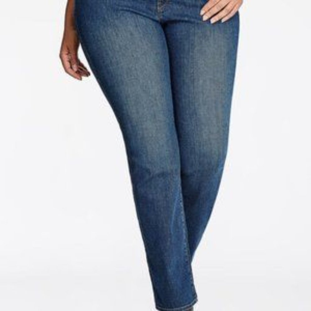 Ashley Stewart 16W Average Straight Medium Wash Jeans